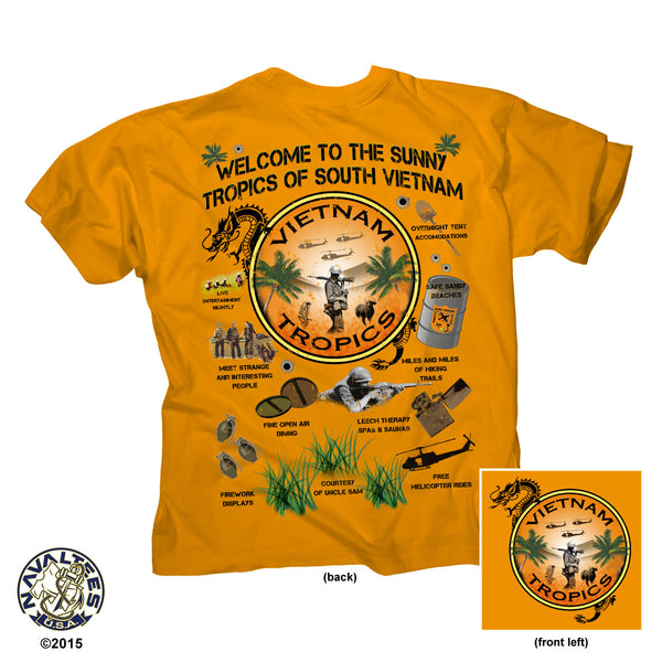 vietnam tropics short sleeved orange
